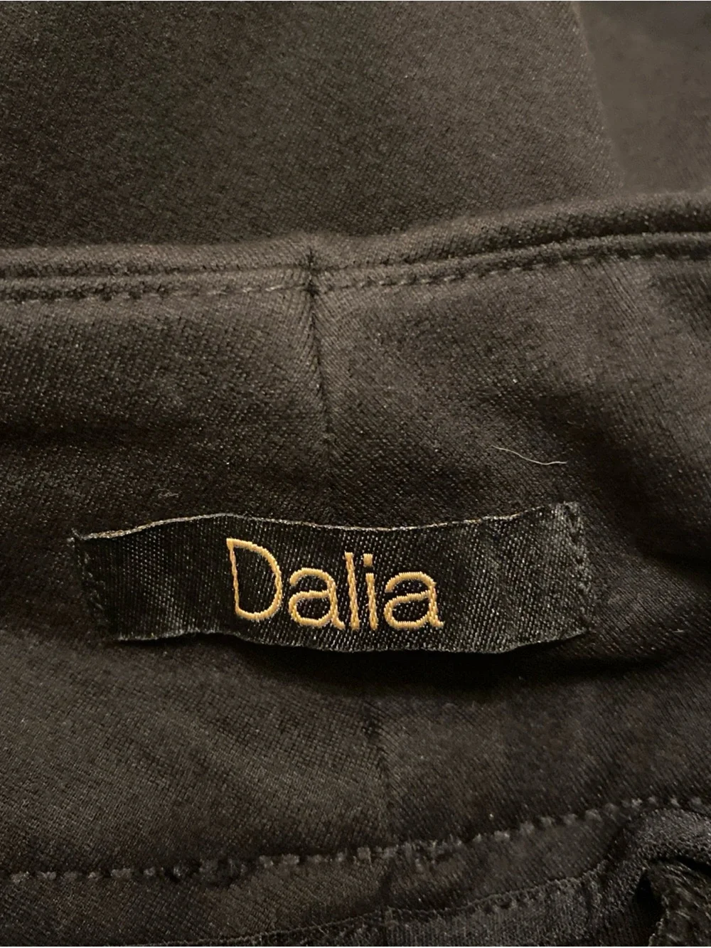 Dalia Black Pull-On Slim Leg Trousers